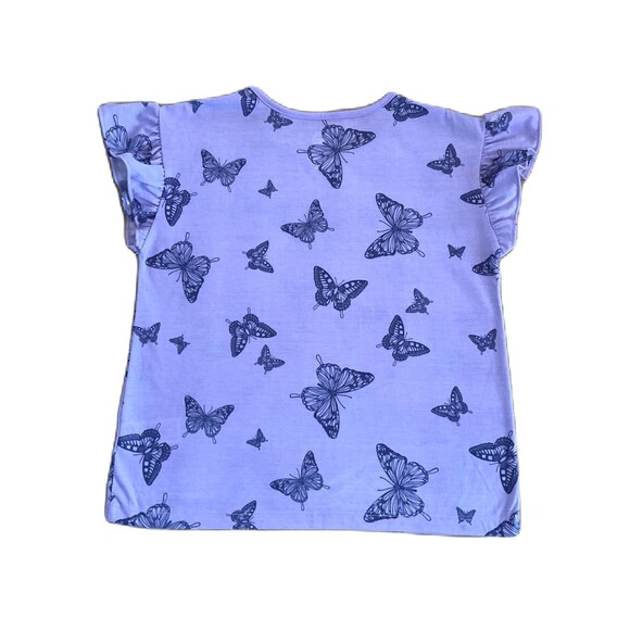 Wonder Nation “Lavender Butterfly Top” with black leggings Girls Size (XL 14-16) - Picture 4 of 5